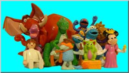 An assortment of toy figures